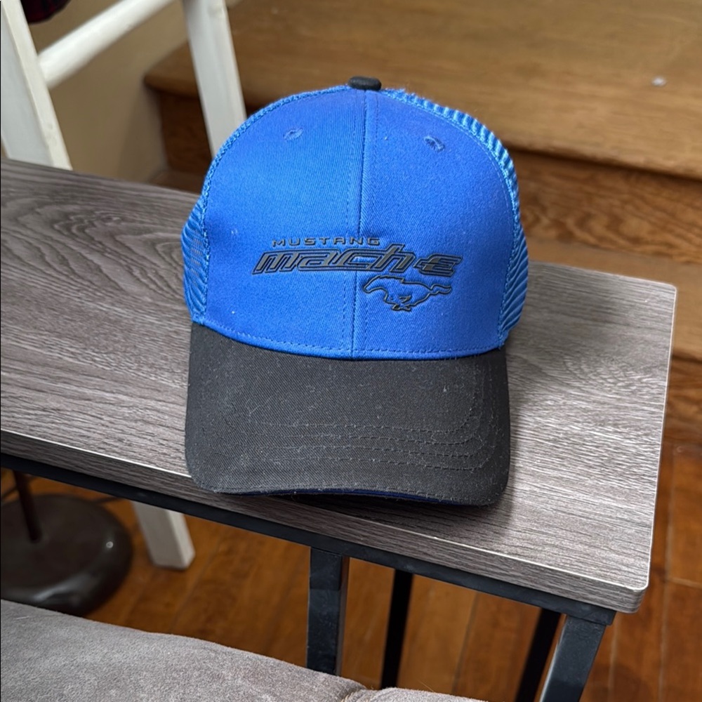 Blue and Black Mustang Mach-E Cap